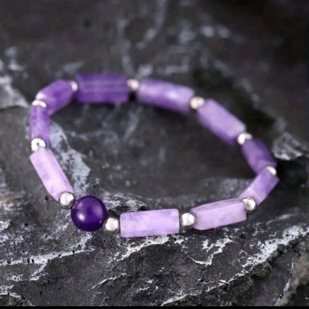 AMETHYST BEADED BRACELET